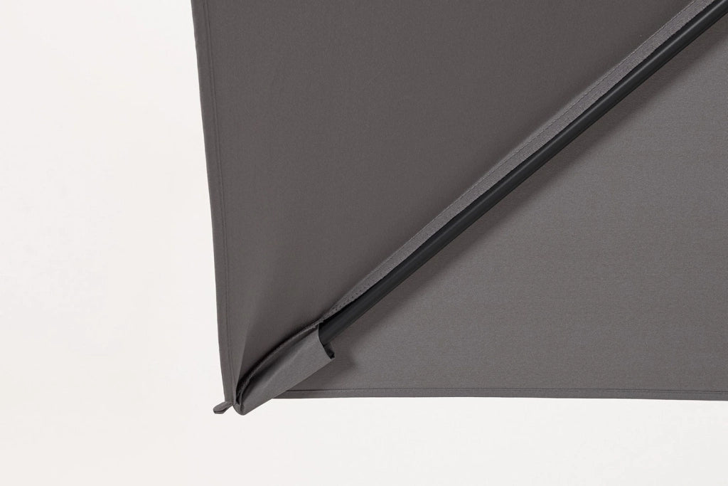 Ombrello a Braccio da Giardino 8 Stecche 300x300x235h cm Telo in Poliestere Siviglia Antracite e Grigio