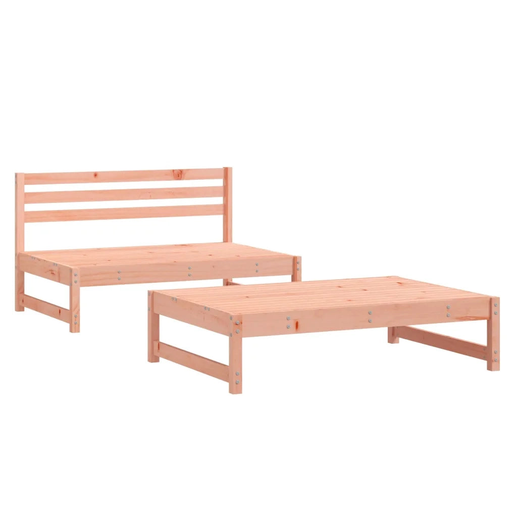 Salotto da Giardino-Set Salotto da Giardino 2 pz in Legno Massello di Douglas