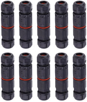 Connettori cablaggi acqua resistente - 10 pezzi - IP68 - Nero