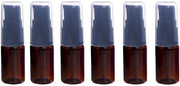 Set di flaconi riutilizzabili 10ml - 6 pezzi - PET - colore marrone - flaconi per viaggio - set per viaggiatore