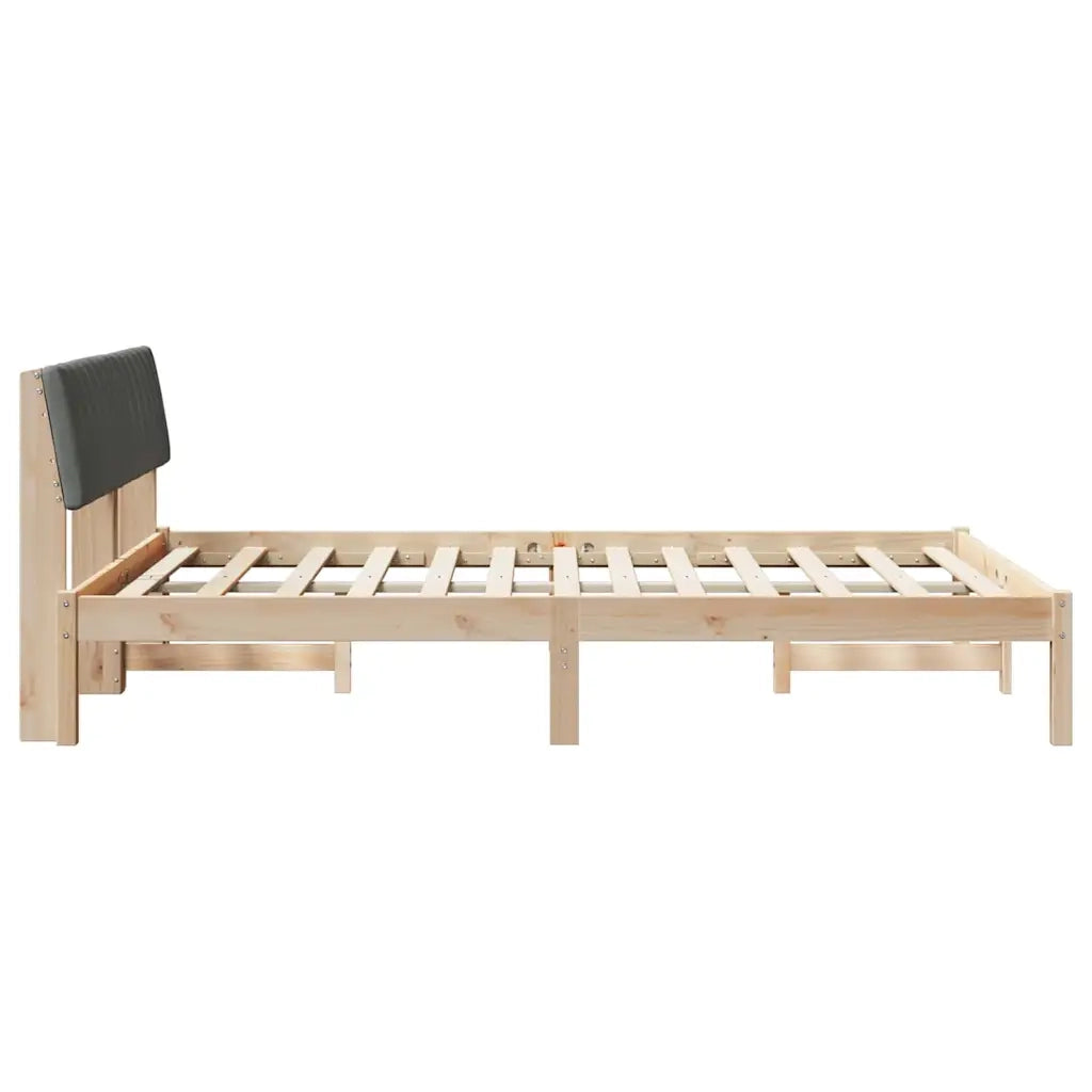 Struttura del Letto marrone e grigio scuro 135 x 190 cm