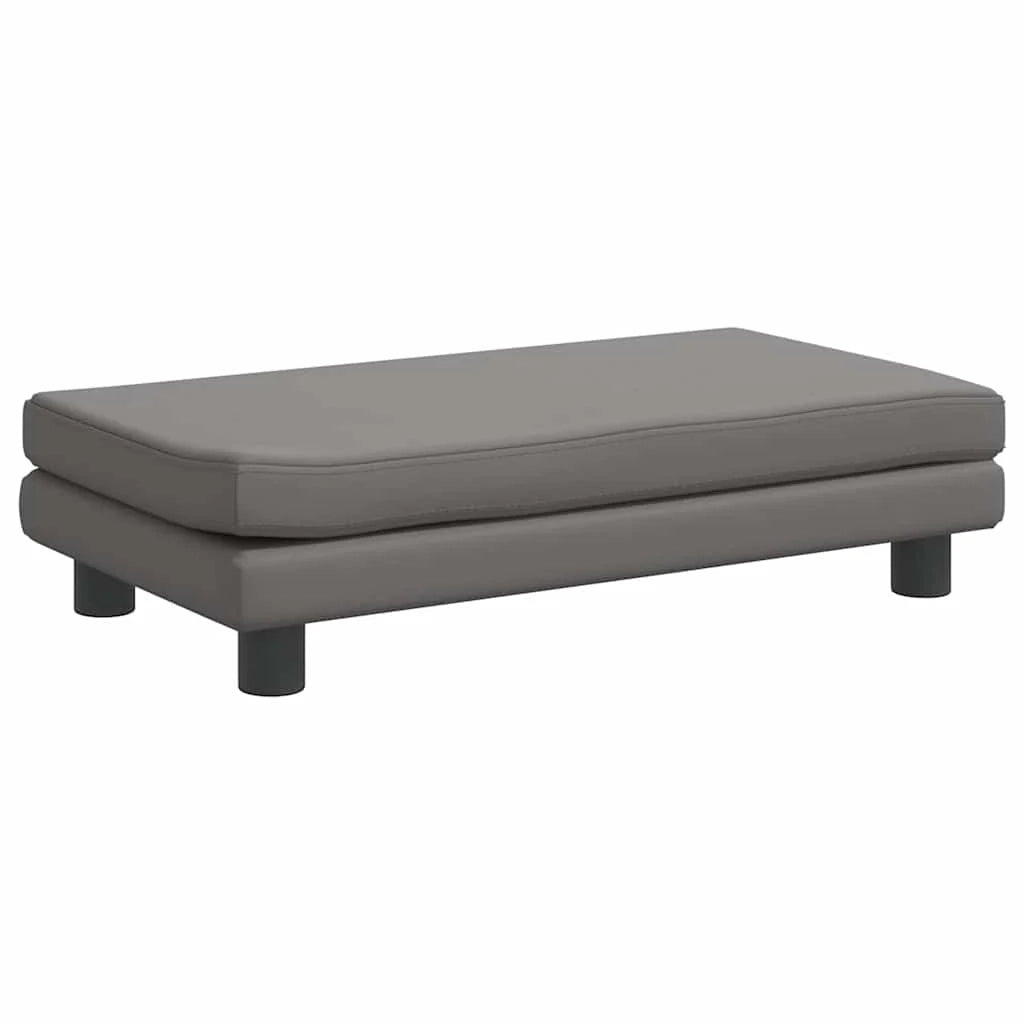 Cuccia per cani comodo divano con estensione 100 x 50 x 30 cm similpelle grigia 02_0043065