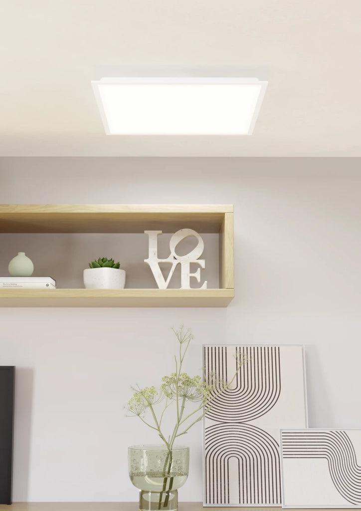 Plafoniera Moderna Moradillo Acciaio Bianco Plastica Led 32,5W 4350Lm Ip20