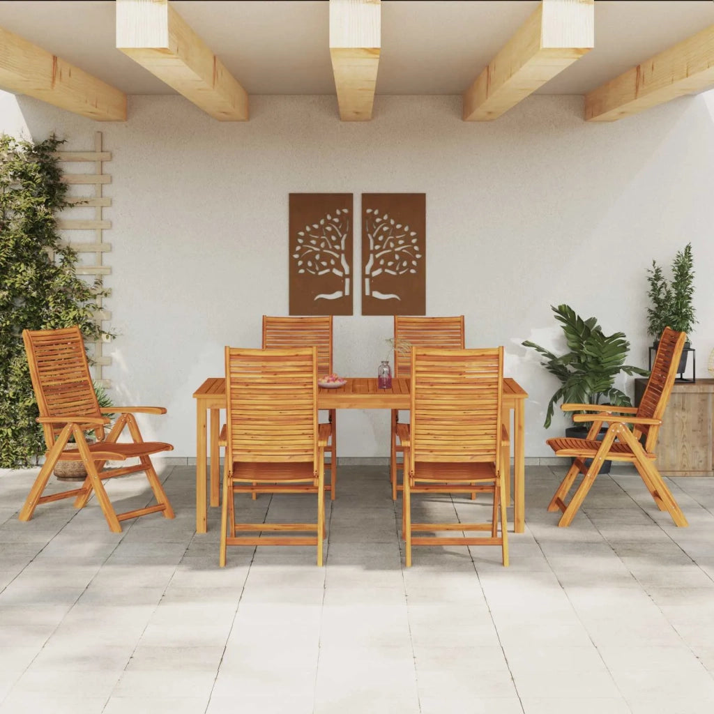Set da Pranzo per Giardino 7 pcs Marrone 3375634