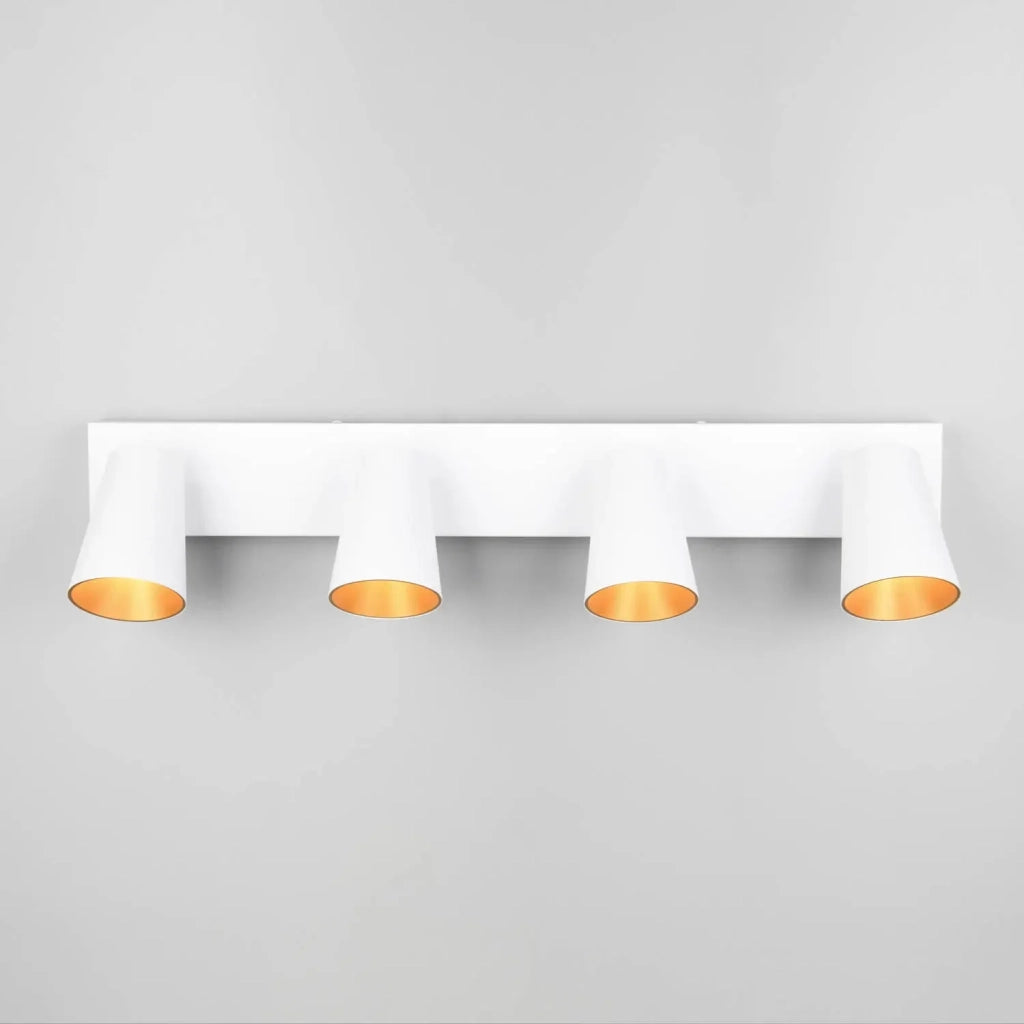 LÚZETE - SPOT DA SOFFITTO/PARETE 4 LUCI METALLO BIANCO GU10 SILVANO
