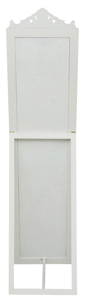 Biscottini Specchiera da terra L43xPR4xH178 cm finitura bianco anticato. struttura legno.