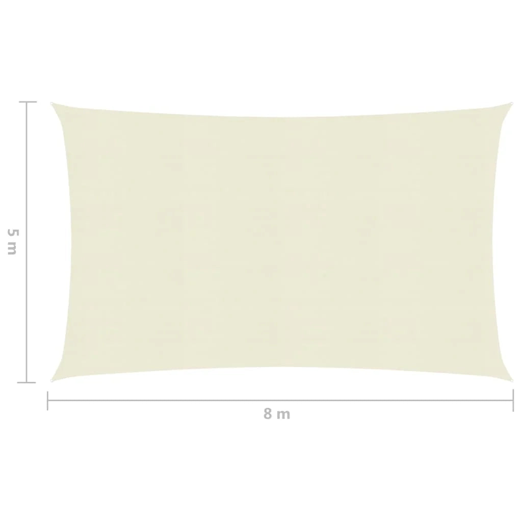 Vela ombreggiante 160 g/m² 5 x 8 m HDPE crema 02_0009106