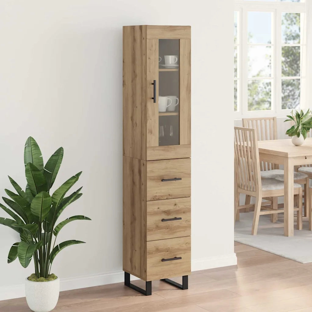 Credenza con cassetto Rovere artigianale 34,5 x 34 x 180 cm 3416000