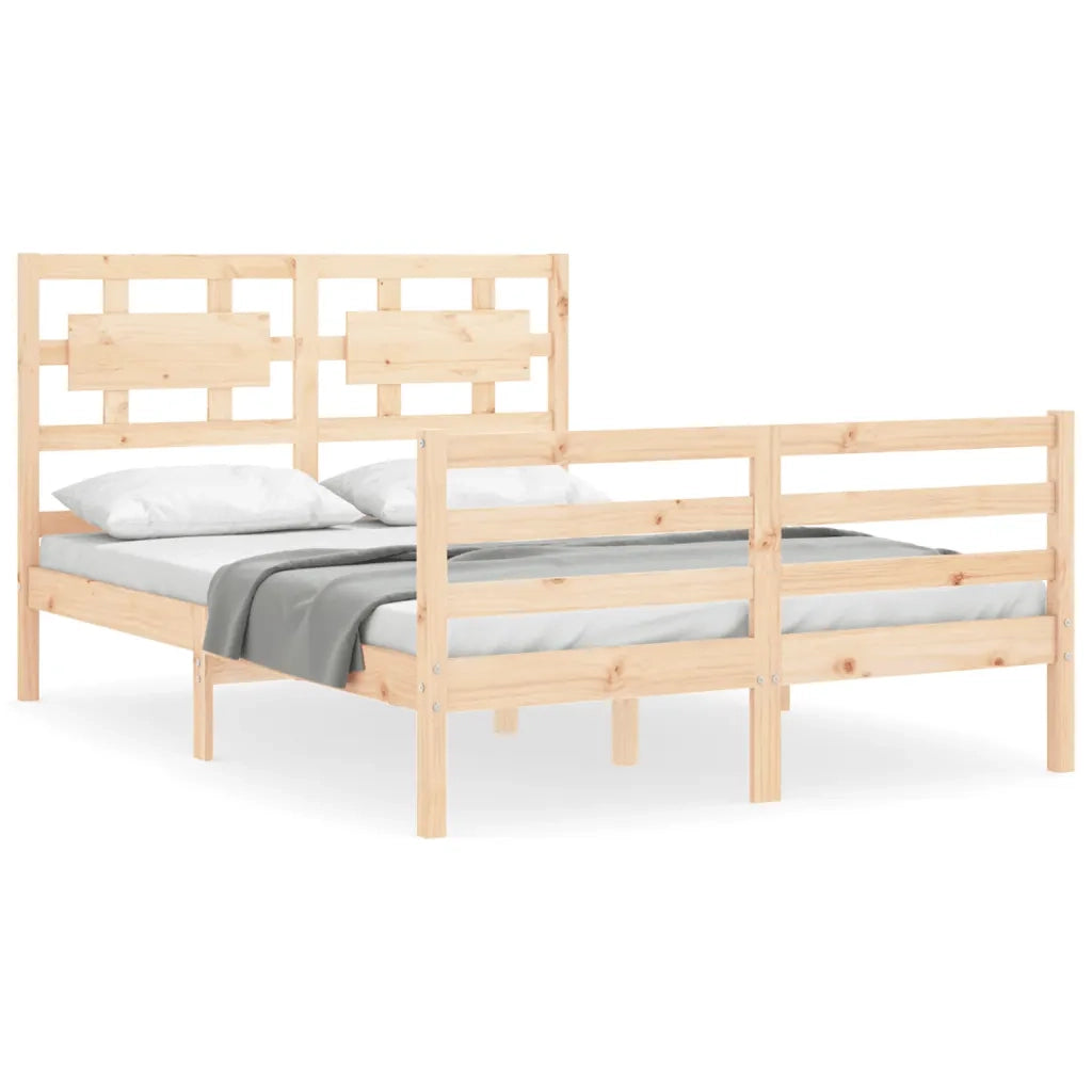Giroletto con Testiera Small Double-Struttura Letto in Legno Massello 974468