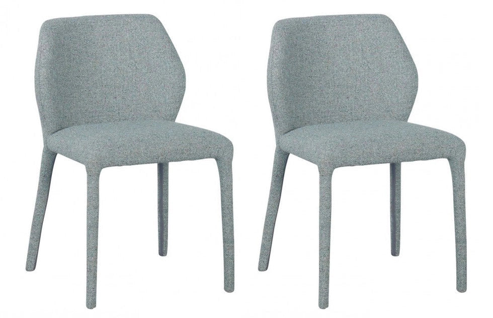 Set 2 Sedie da Soggiorno 50x55x77,5 cm in Poliestere Libby Felce