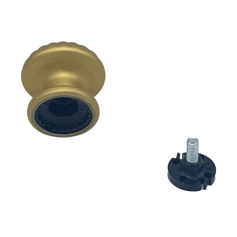 Pomolo fisso per porta SAGUATTI 161/60FB in alluminio oro satinato