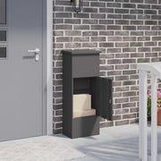 Cassetta per pacchi con porta Nero 44,5 x 29 x 110,5 cm Acciaio 874926
