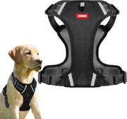 Harnas per cane, giacca per cane, harnas con cerniera per cani, la cerniera della cintura funge anche da maniglione di accesso rapido per cani grandi, medi, adatto per passeggiate e jogging