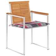 Sedie da Giardino con Cuscini 6 pz in Legno Massello di Acacia 3078510