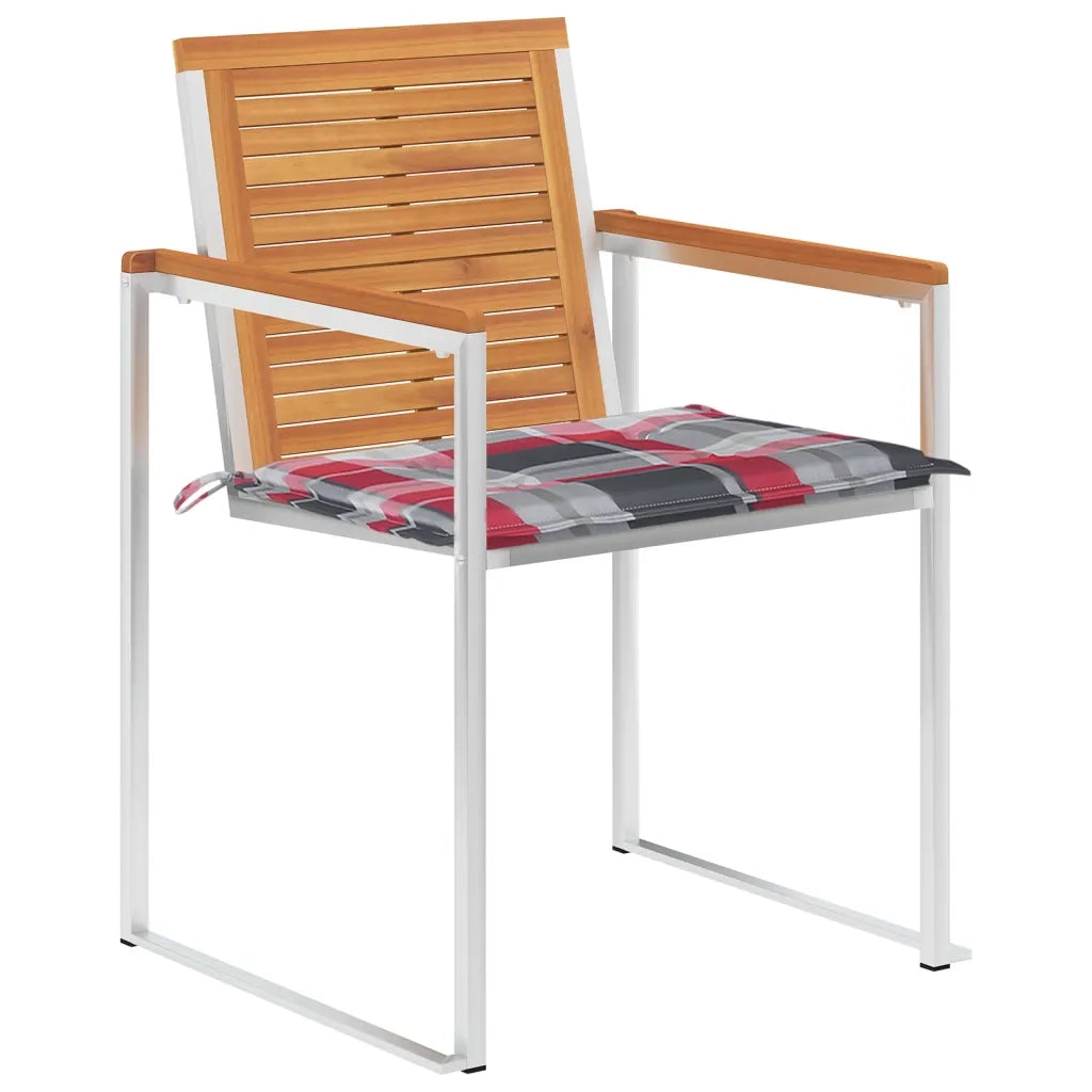 Sedie da Giardino con Cuscini 6 pz in Legno Massello di Acacia 3078510