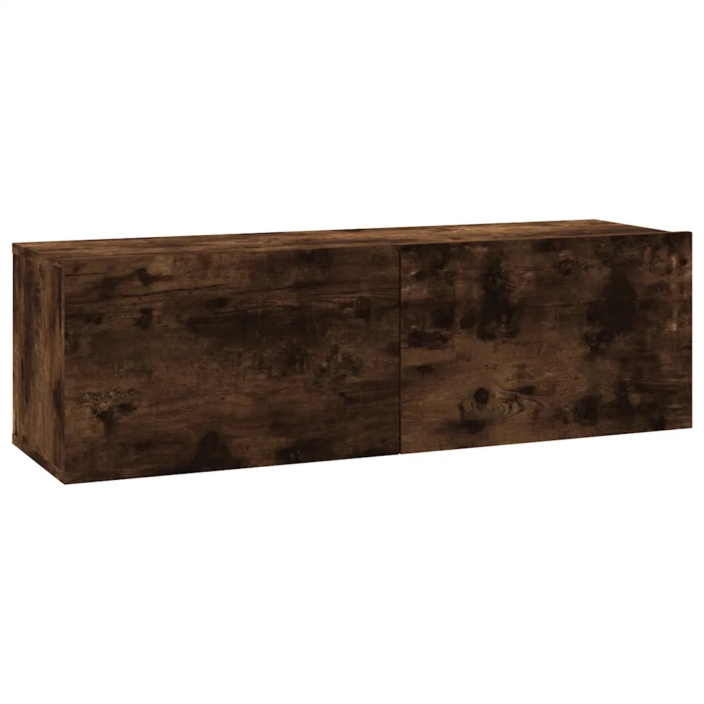 Mobile TV a Parete | Armadietto TV | Mobile Porta TV Rovere Fumo 100x30x30cm Legno Ingegnerizzato