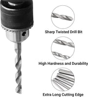 Imbottigliatore per legno extra lungo 150mm - set di trapani - acciaio rapido - trapano a spirale - alta durezza - doppia scarica di spazzolatura