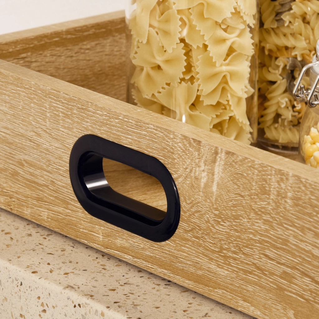 Carrello da Cucina 72x40x86 cm 3 Ripiani con Vassoio Rimovibile e Ruote Girevoli in Truciolare e Acciaio Nero