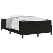 Letto matrimoniale | Letto per adulti | Struttura del letto con materasso Nero 120 x 190 cm Tessuto