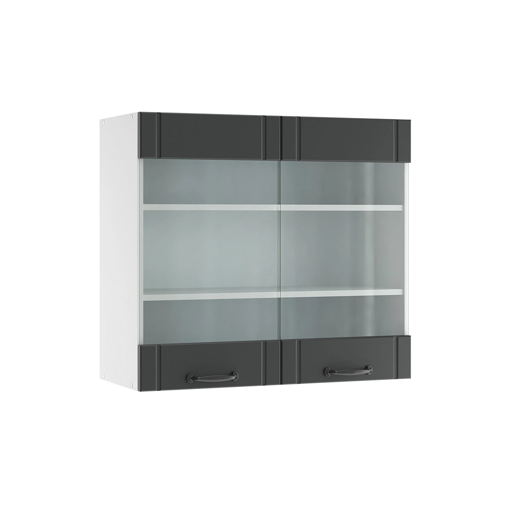 Vicco Mobile da cucina in vetro Antracite casa di campagna 80 cm