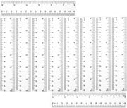 10 pezzi 15 cm linee trasparenti - plastica - attrezzi per disegno - indeformabili - pollici e metrico - extra resistenti.
