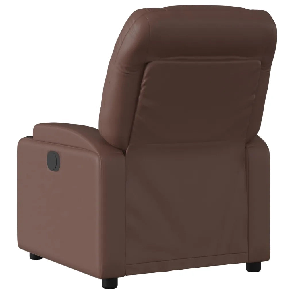 Poltrona Massaggiante | Sedia Relax Reclinabile marrone in Similpelle