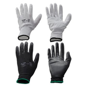12coppie guanti poliestere / poliuretano tg. 7 - palmo nero cod:ferx.1067740nlm