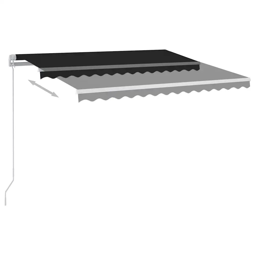 Tenda da Sole Retrattile Manuale con LED 300x250 cm Antracite cod mxl 43689
