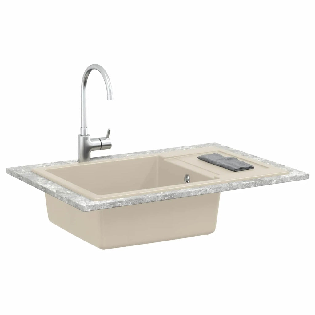 Lavello Beige 780 x 500 mm 80% Quarzo e 20% Resina 42028402