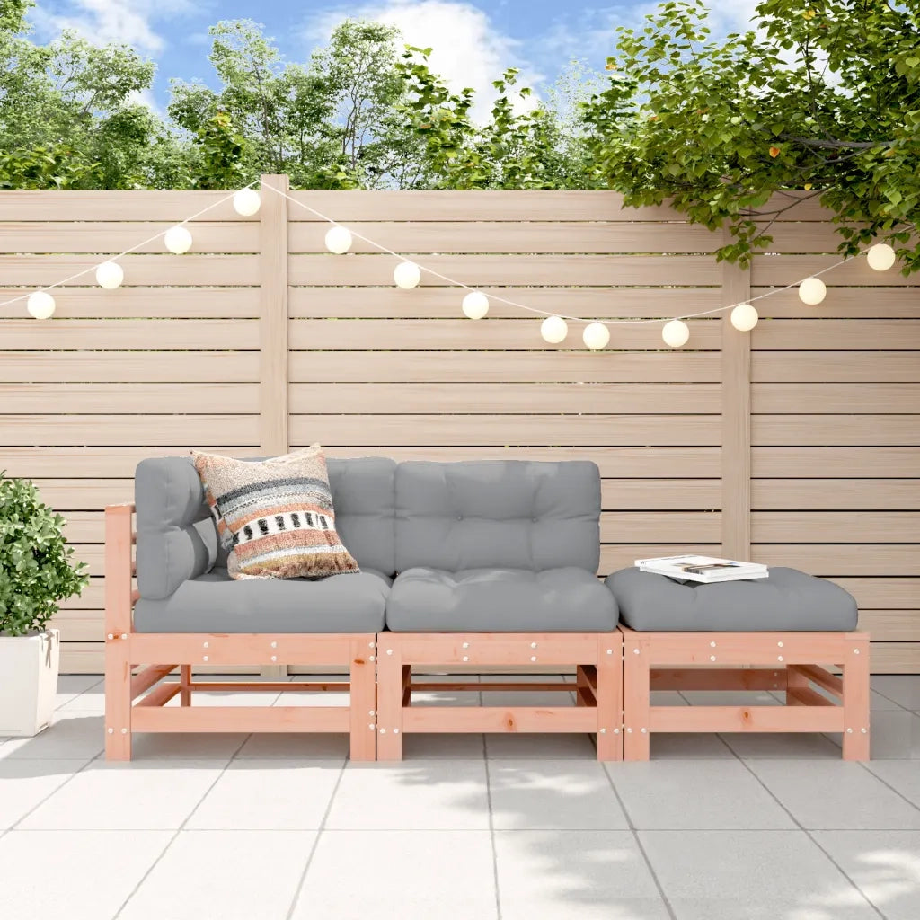 Set Divani Giardino 3pz con Cuscini Legno Massello di Douglascod mxl 76510