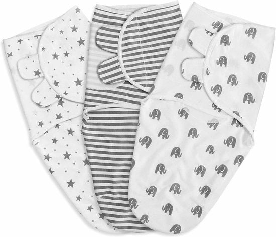 Babyslaapzak per bambino, 0-3 mesi, 100% cotone biologico, sacchi per neonati, sacco per bambini di 0-3 anni Oeko-Tex 100, unisex, confezione da 3 pezzi