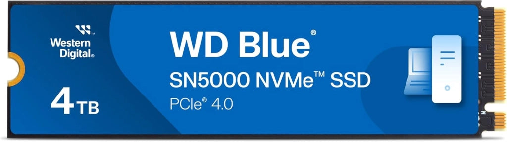 WD Blue SN5000 NVMe SSD 2TB (Fino a 5.150MB/s velocità, M.2 2280, PCIe Gen4, Tecnologia nCache 4.0, Include Acronis True Image per SANDISK, clonazione e migrazione del disco)