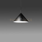 BARBIE S/P - LAMPADARIO A SOSPENSIONE IN ALLUMINIO NERO/BIANCO OPACO 1 LUCE ATTACCO E27 D.30CM
