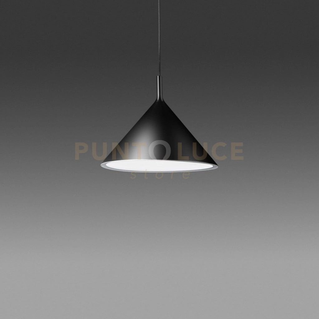 BARBIE S/P - LAMPADARIO A SOSPENSIONE IN ALLUMINIO NERO/BIANCO OPACO 1 LUCE ATTACCO E27 D.30CM