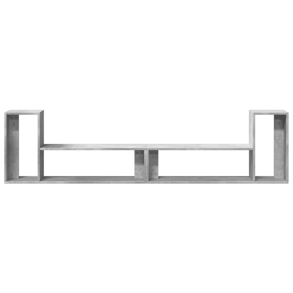 Mobili TV Muro 2 pz-Credenza per TV Grigio Cemento 100x30x50cm Legno Multistrato
