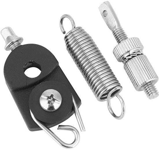 Pedale per Batteria - Pedale per Tamburo - Set di Componenti di Ricambio - Materiale Duraturo - Resistente alla Corrosione - Facile da Montare - Kit con Molla e Chiave - Componenti di Ricambio per Pedale di Batteria