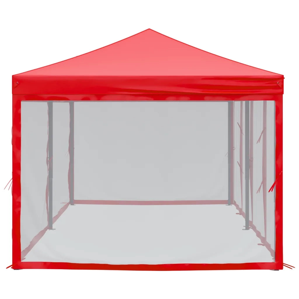 Tenda per Feste Pieghevole con Pareti Laterali Rosso 3x6 m 93555