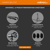 Borsa fotografica XXL, 750 x 340 x 300 mm, Borsone fotografico per flash e fotocamere, con divisori, tasche e passanti per treppiedi