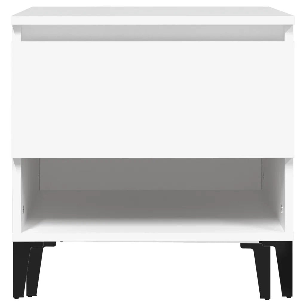 Tavolini 2 pz Bianchi 50x46x50 cm in Legno Multistrato 819549