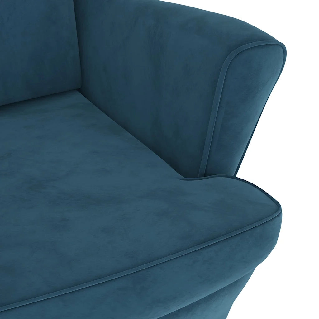 Poltrona-Divano Sedia Blu in Velluto 887188