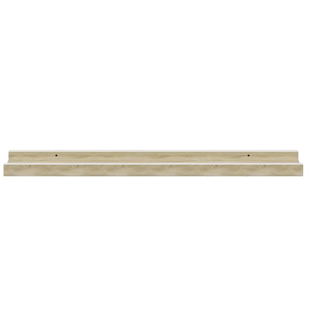Mensole da Parete 2 pz Bianco e Rovere Sonoma 60x9x3 cm 326690