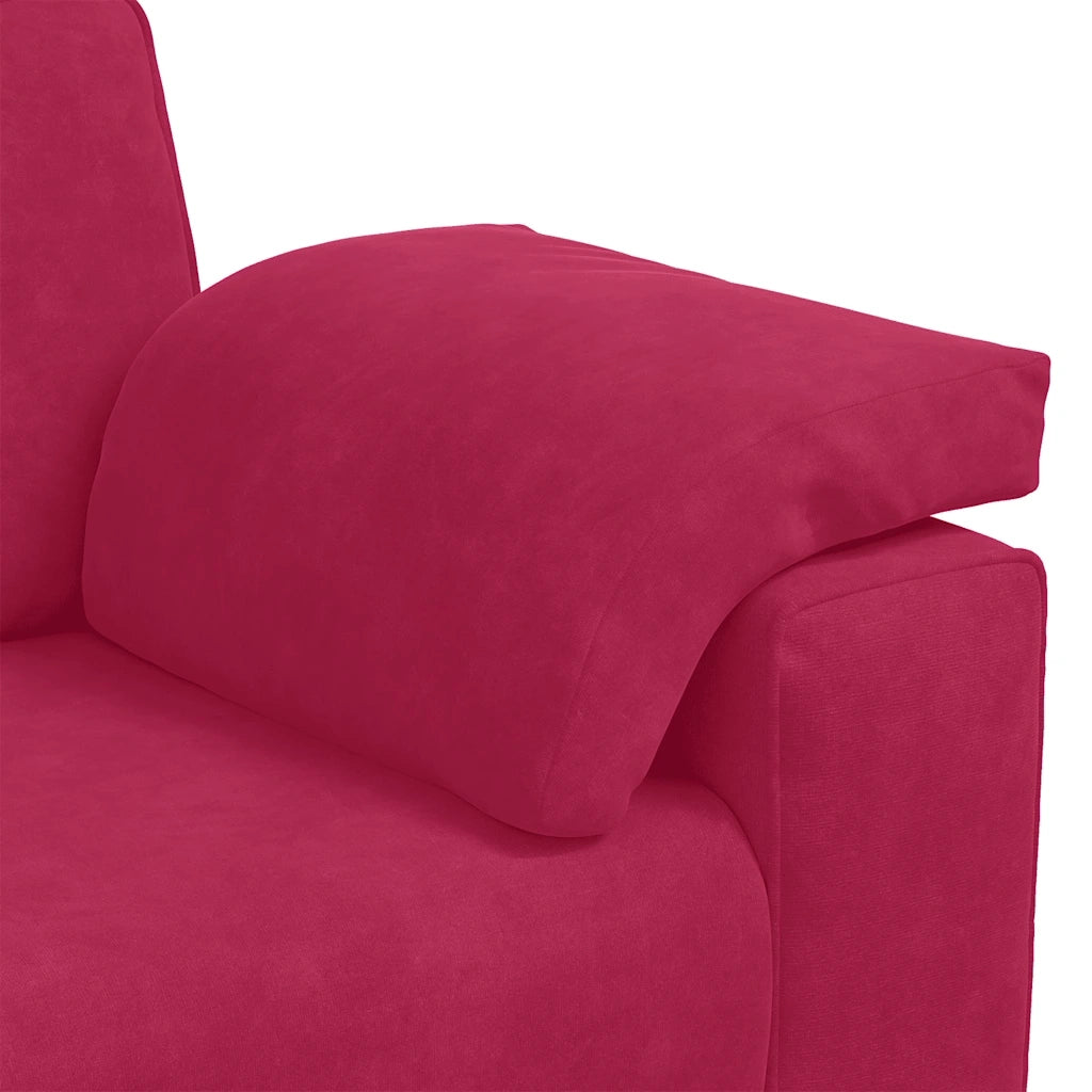 Divano Divanetto-Sofa Rosso Vino 120 cm in Velluto
