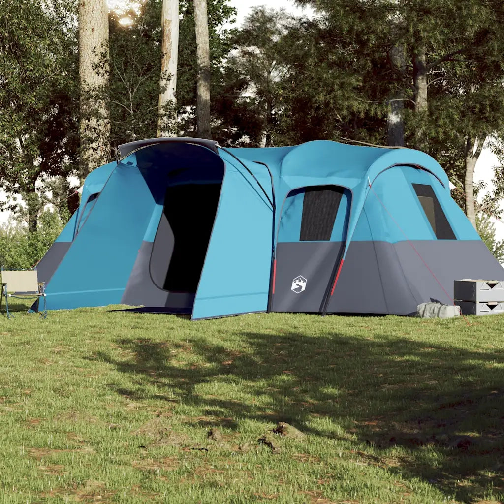 Tenda Familiare a Tunnel per 16 Persone-Tenda da campeggio Blu Impermeabile