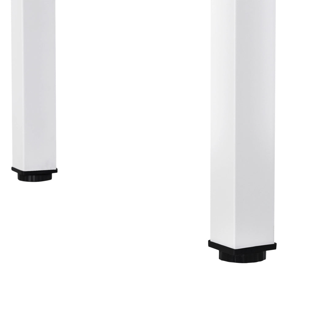 Tavolo da Pranzo Den Haag 120 x 60 cm Effetto Cemento / Bianco [en.casa]