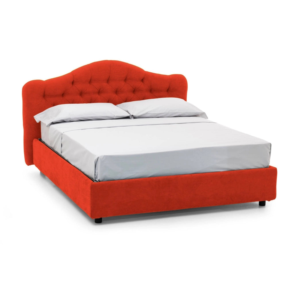 Letto Matrimoniale Alfer, Letto Matrimoniale Materasso Incluso Made in Italy, Arancione
