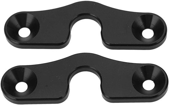 Kit di riparazione per parabrezza in alluminio - Clip - Per Jeep Wrangler e Gladiator - Nero anodizzato - Kit di montaggio - Adatto per 2018-20