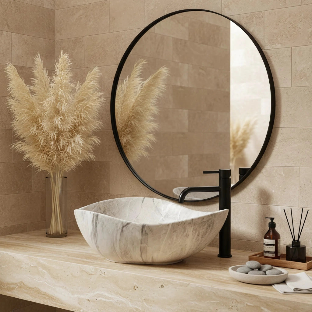 Lavabo Da Appoggio Rea Dora Stone