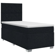 Letto box spring con materasso Nero 100 x 200 cm Tessuto 3453348