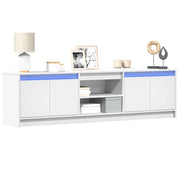 vidaXL Mobile Porta TV con LED Bianco 180x34x50cm in Truciolato