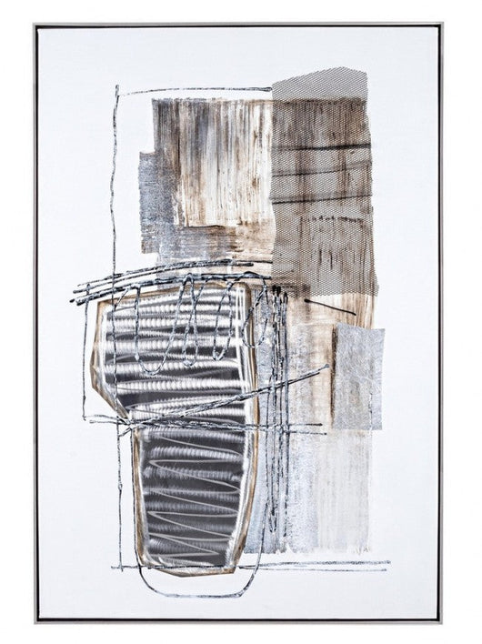 Dipinto Olio con Cornice Crown I194-1 82.5x122.5 cm in Olio su Tela